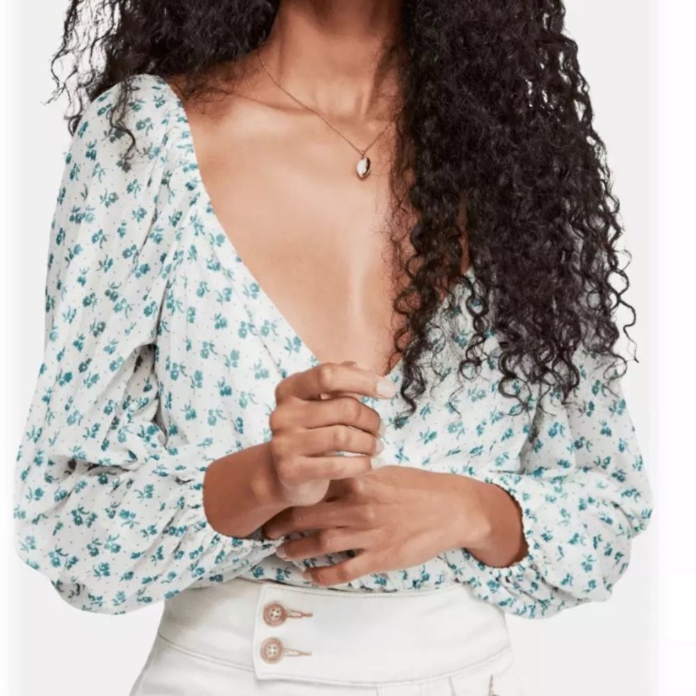 NWT Free People Sweetie Pie Blouse - Picture 3 of 5